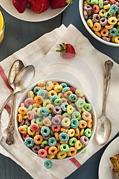 Coloful Fruit Cereal Loops