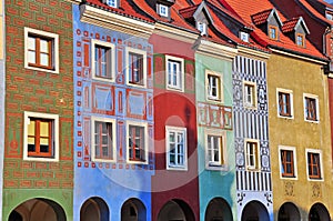 Coloful houses of Poznan photo