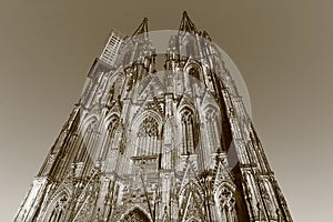 A bright view of a Gothic Masterpiece - Cologne Cathedral - GERMANY photo