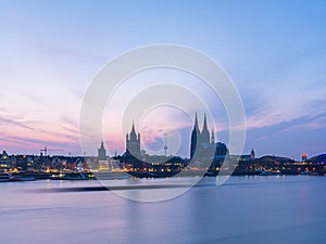 Cologne Cathedral at dusk