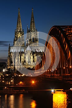 Cologne Cathedral at dusk