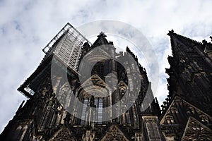 Cologne Cathedral or Hohe Domkirche St. Petrus und Maria or Kolner Dom Church German people and foreign travelers travel visit and