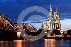 Cologne Cathedral and Hohencollernbridge photo