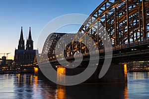 Cologne Cathedral and the Hohenzollern Bridge