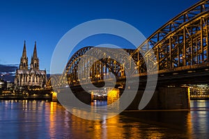 Cologne Cathedral and the Hohenzollern Bridge