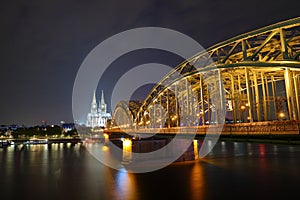 Cologne Cathedral, Hohenzollern Bridge and Rhine River