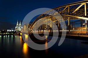 Cologne Cathedral with Hohenzollernbridge