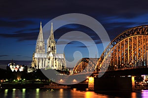 Cologne Cathedral by night