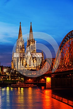 Cologne Cathedral at night