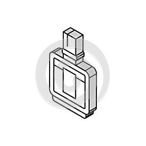 cologne fragrance bottle perfume isometric icon vector illustration