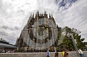 The cathedral also in the back