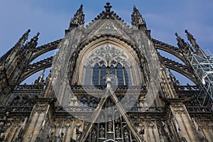 Cologne, Germany - June 05, 2021. Facade of the Cathedral Church of Saint Peter, Catholic cathedral in Cologne