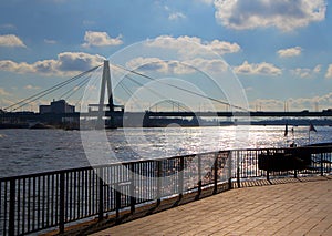 Cologne. Severinsbrucke bridge .