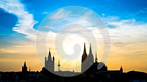 Cologne silhouette