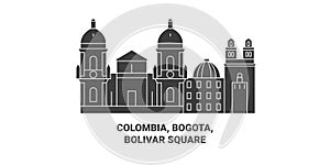 Colombia, Bogota, Bolivar Square travel landmark vector illustration photo