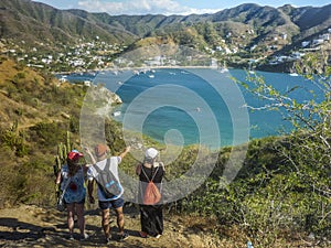 Colombia Taganga Bay Aerial View