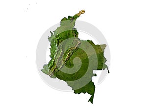 Colombia On White Background