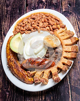 Colombian antioquian Bandeja Paisa photo