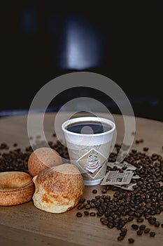 Colombian coffee with milk bakery cafe colombiano tinto photo