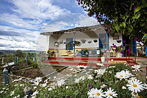 Colombian country house - Basic and rustic peasant construction. Entrerrios, Antioquia photo