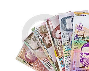 Colombian Peso Bills Background photo