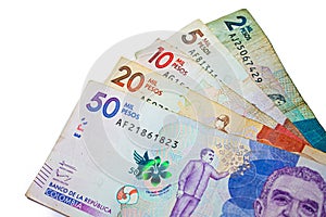 Colombian peso bills photo