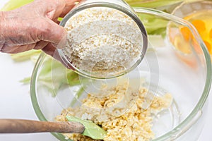 Colombian Sweet Corn Wrap Preparation photo