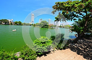 Colombo Beira Lake, Skyline And Modern Skyscrapers photo