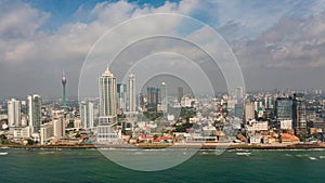 Colombo city view from above. Sri Lanka.