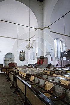 Colombo, Sri Lanka - 11 February 2017: Interior of Wolvendaal Church - a Dutch Reformed Christian Colonial VOC Church