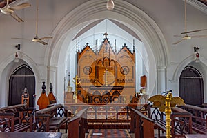Colombo, Sri Lanka, January 19, 2022: Interior of the Saint Anth