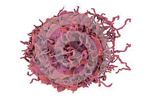 Colon cancer cell illustration