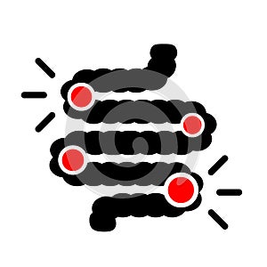 Colon dysbiosis vector icon photo