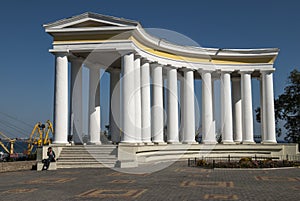 The Colonade of Vorontsov Palace in Odessa