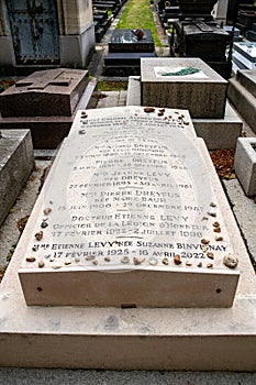 Colonel Alfred Dreyfus& x27;s Tomb at Montparnasse Cemetery, Paris