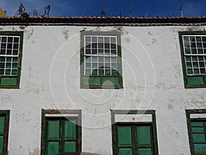 Colonial architecture in La Palma Island. Canary Islands. Spain