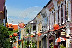 Colonial Architecture in Phuket Old Town, Thailand