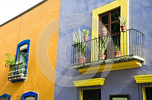 Colonial architecture in Puebla. Mexico photo