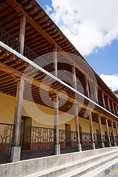 Colonial architecture in san andres xecul guatemala photo