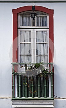 Colonial balcony on facade in Ouro Preto, Brazil