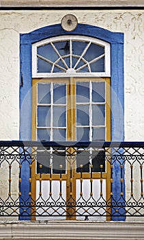 Colonial balcony on facade in Ouro Preto, Brazil