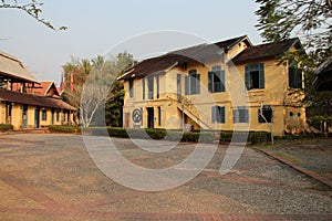 colonial building in luang prabang (laos)