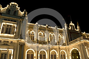 Colonial Building at Night