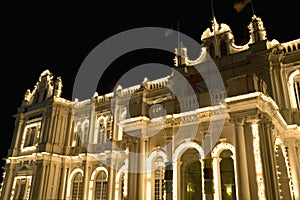 Colonial Building at Night