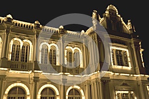 Colonial Building at Night