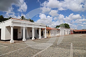 Colonial buildings in the city of Bayamo, Cuba photo