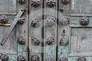 Colonial Catholic church door architecture detail