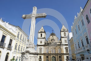Colonial Christian Cross in Pelourinho Salvador Bahia Brazil photo