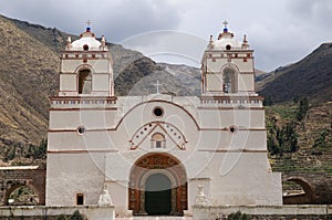 Colonial churcche in Peru, Yanque, Colca canyon