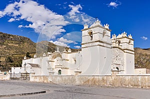 Colonial church in the Colca Canyon, Peru